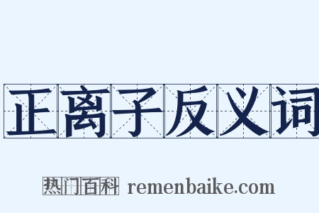 正离子反义词是什么意思的图片